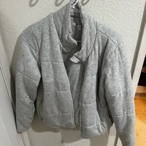 Gray Quilted Jacket